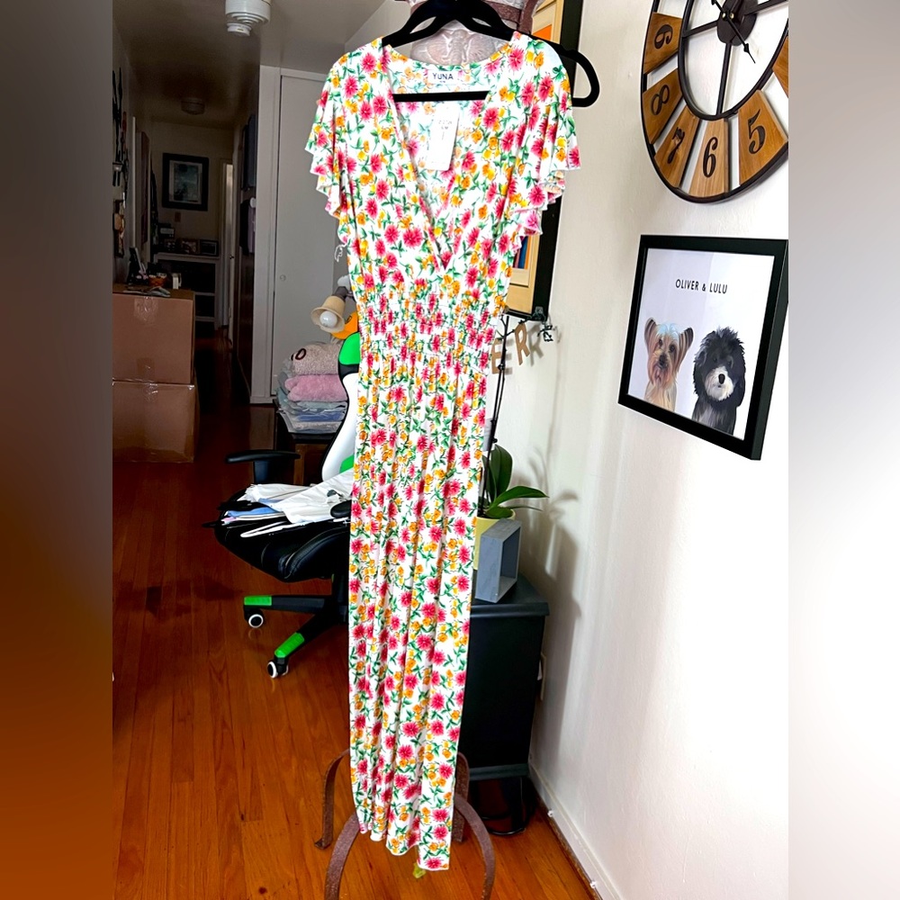 Floral Maxi Dress Size S/M NWT